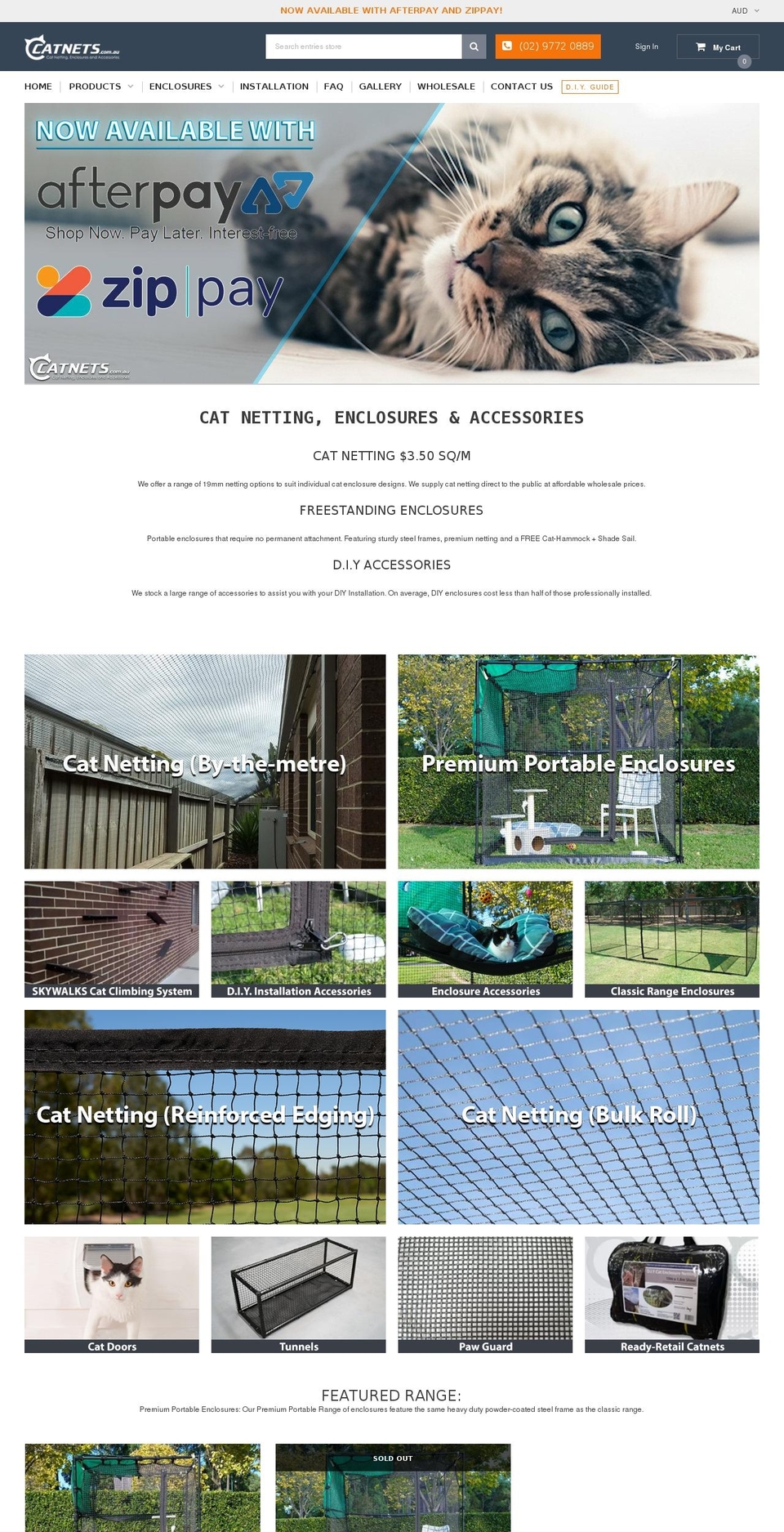catnets.com.au shopify website screenshot