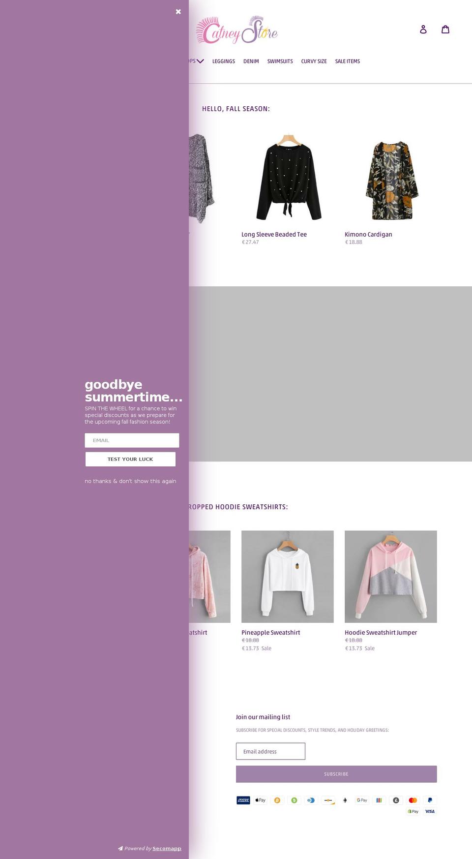 catneystore.com — Shopify storefront screenshot