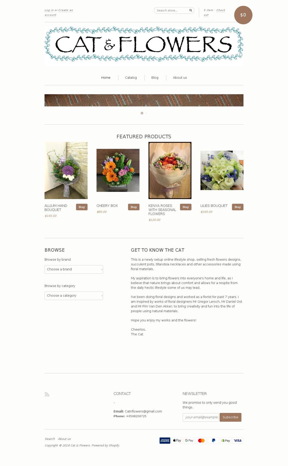 catnflowers.com — Shopify storefront screenshot