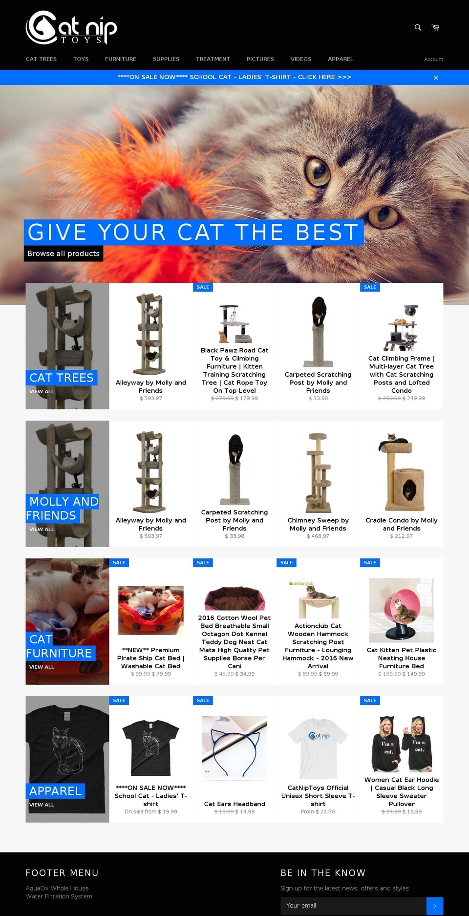 catniptoys.net shopify website screenshot
