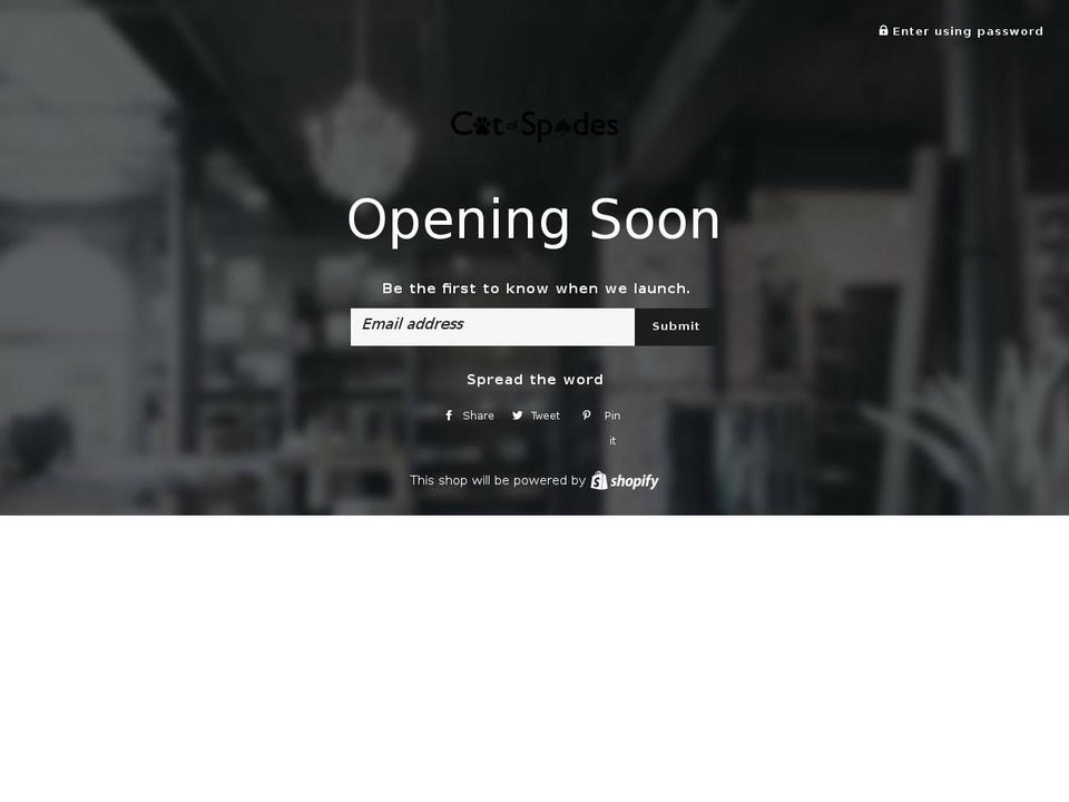 catofspades.com — Shopify storefront screenshot