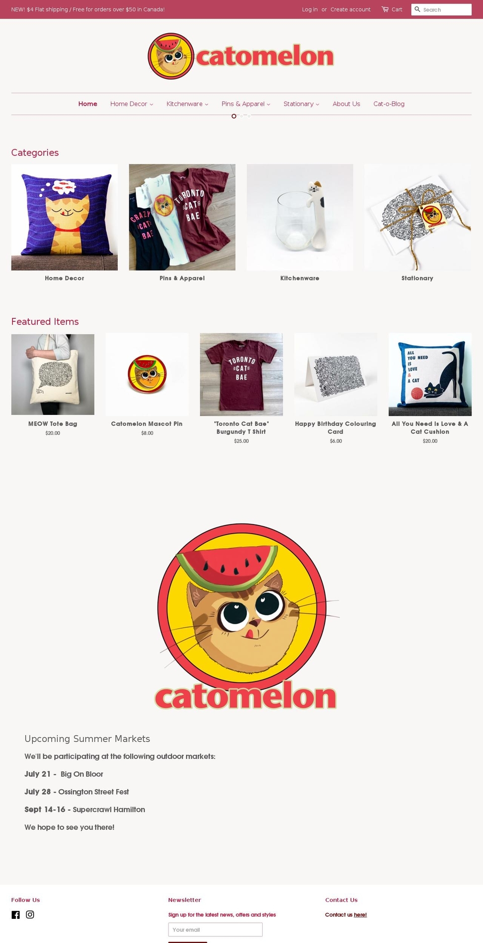 catomelon.com shopify website screenshot