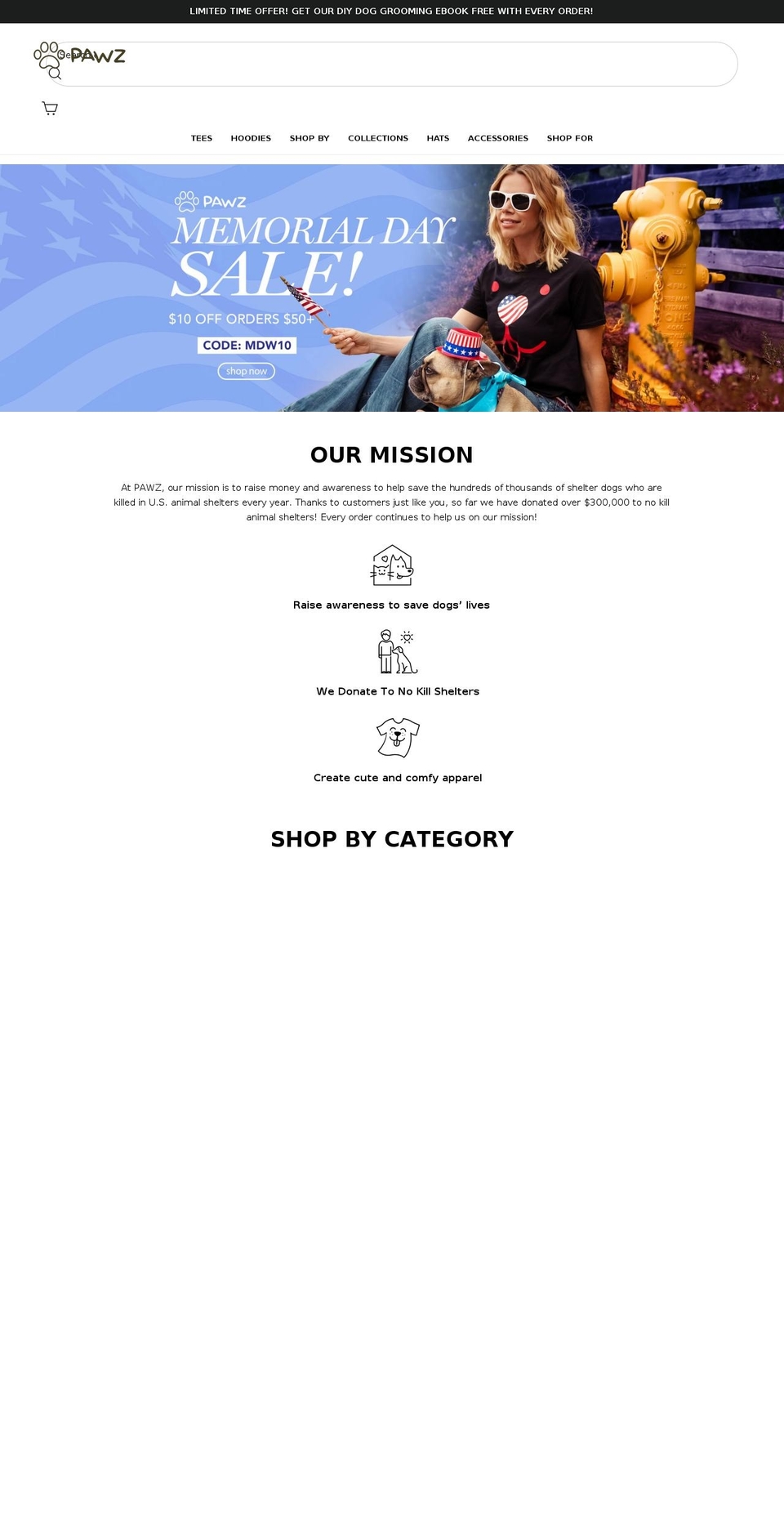 ProdChangesV Shopify theme site example catpawz.org