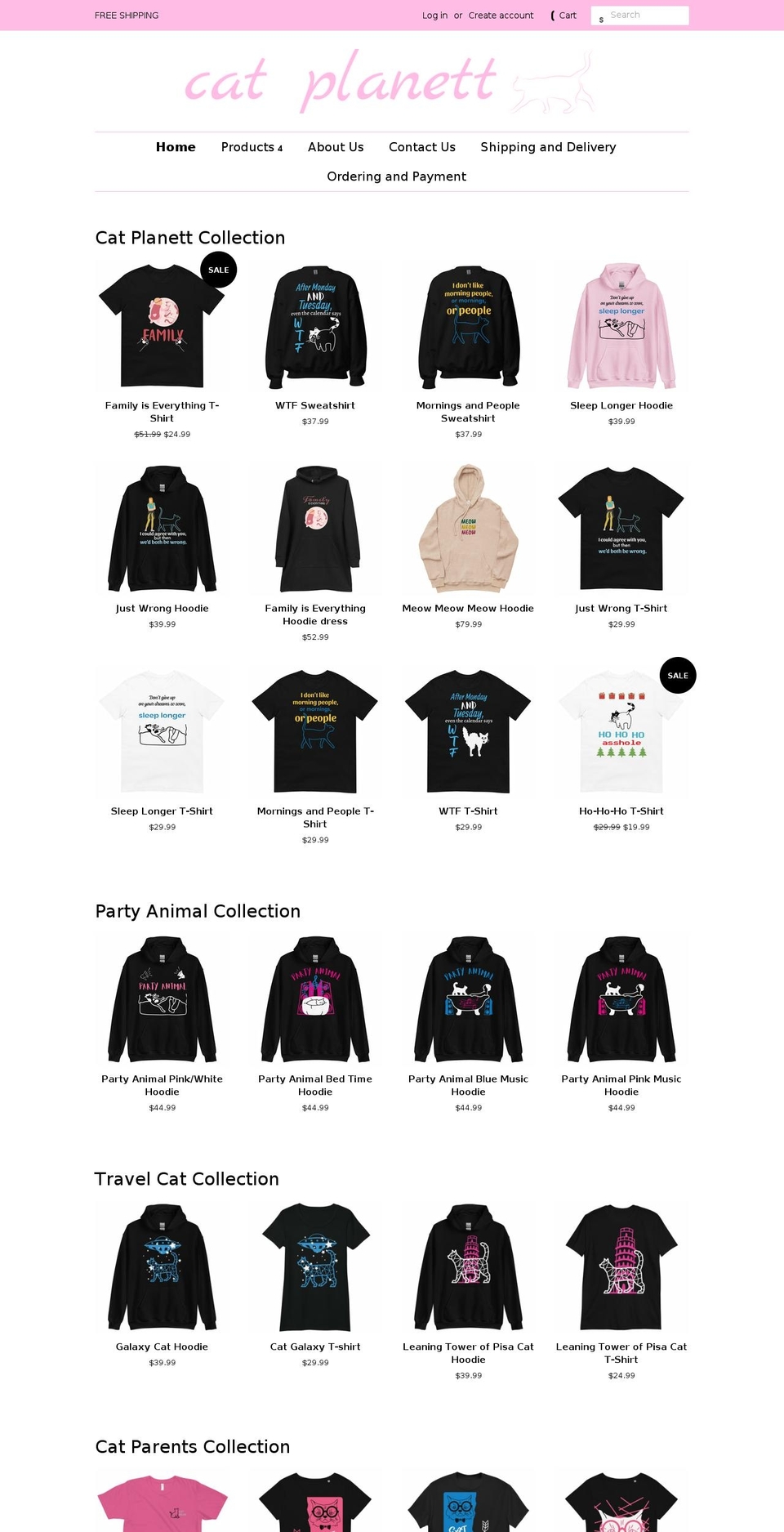 catplanett.com shopify website screenshot