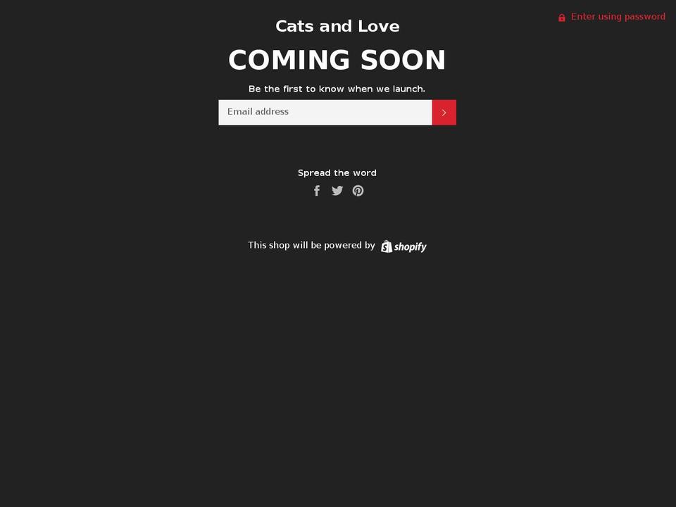 catsandlove.com shopify website screenshot