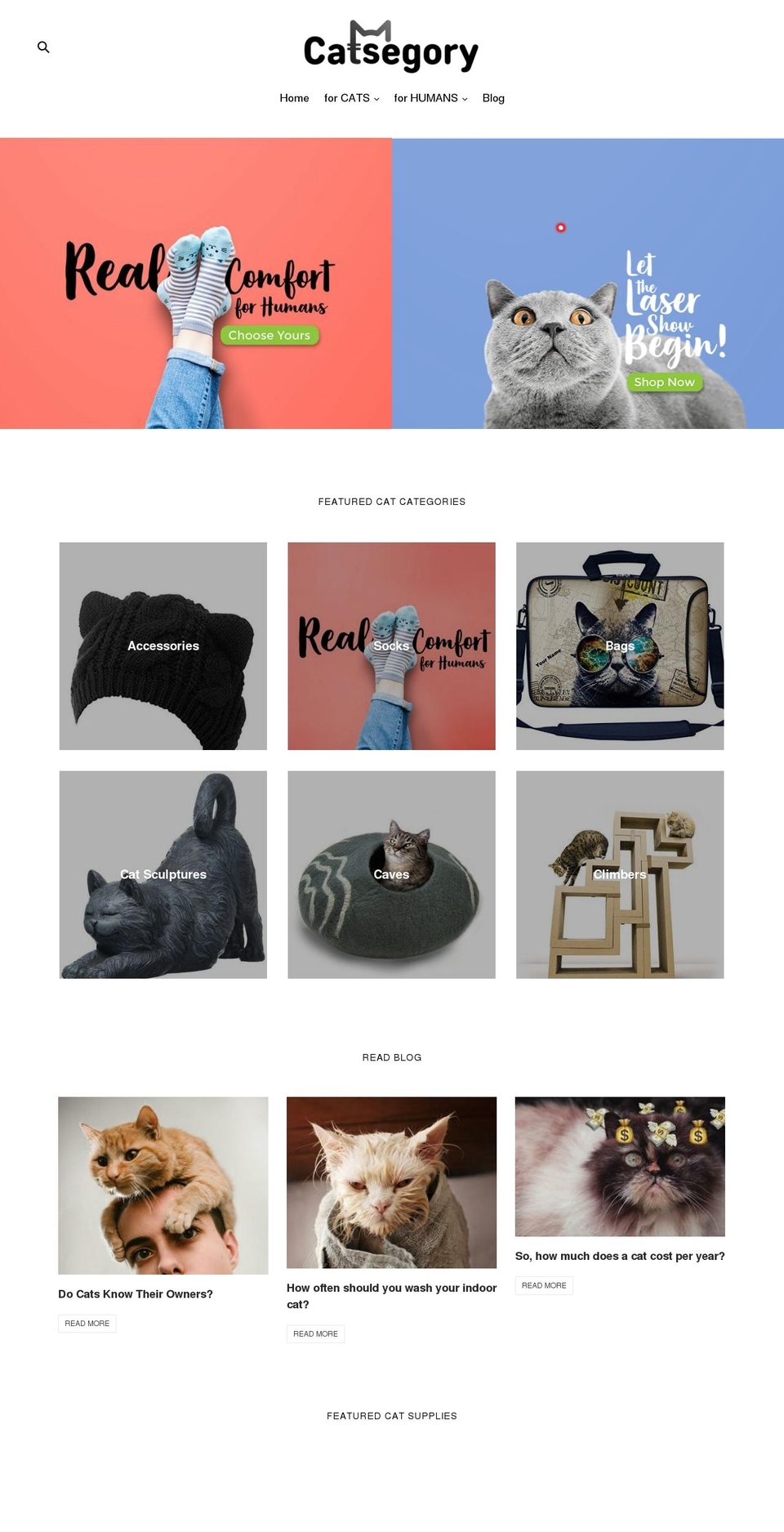 catsegory.com shopify website screenshot