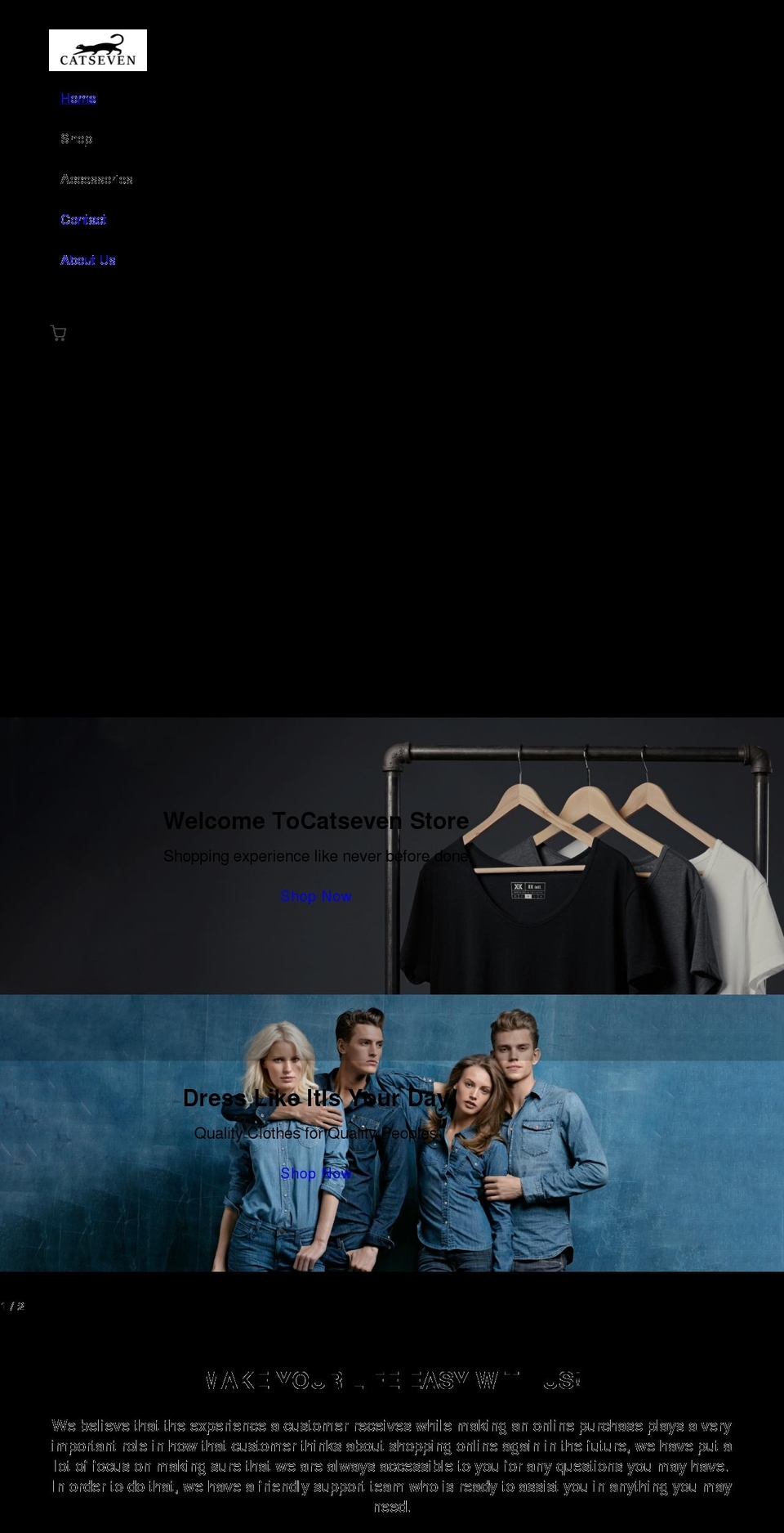 catseven77.com shopify website screenshot