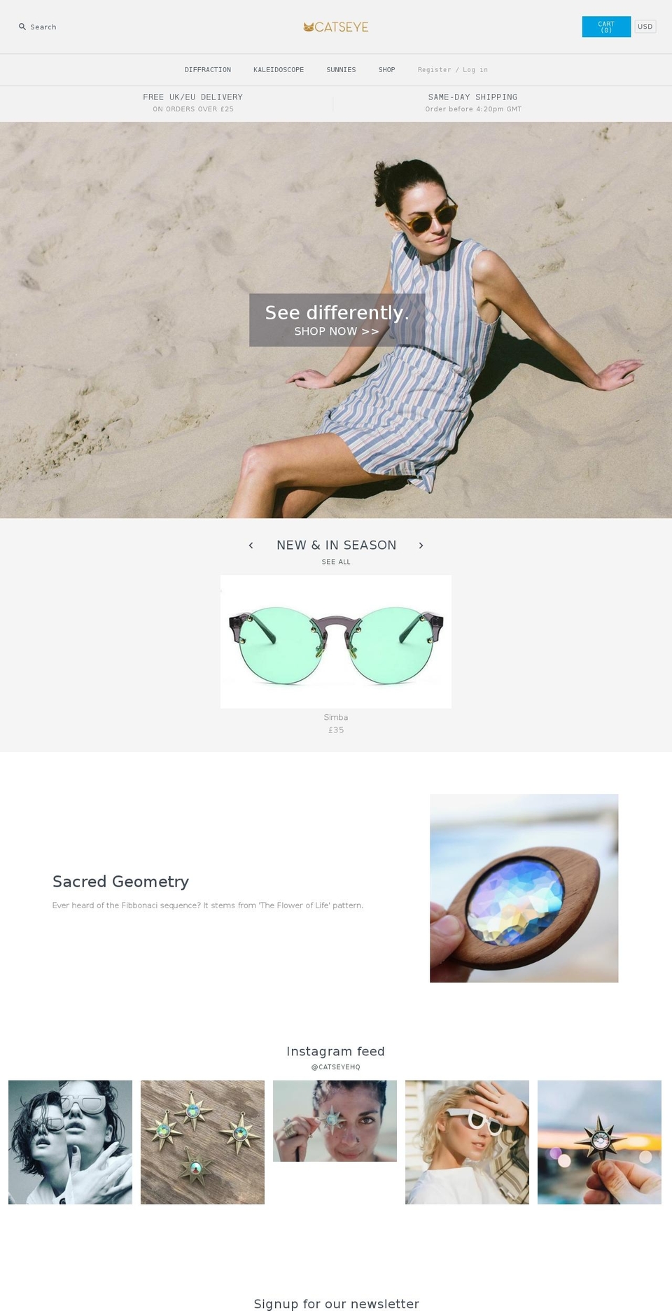 catseyehq.com shopify website screenshot