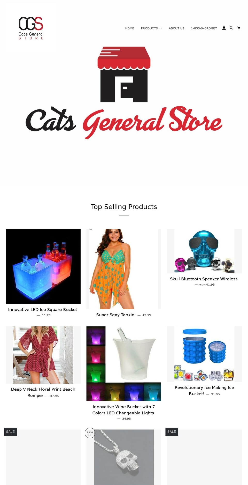 Sam Shopify theme site example catsgeneralstore.com