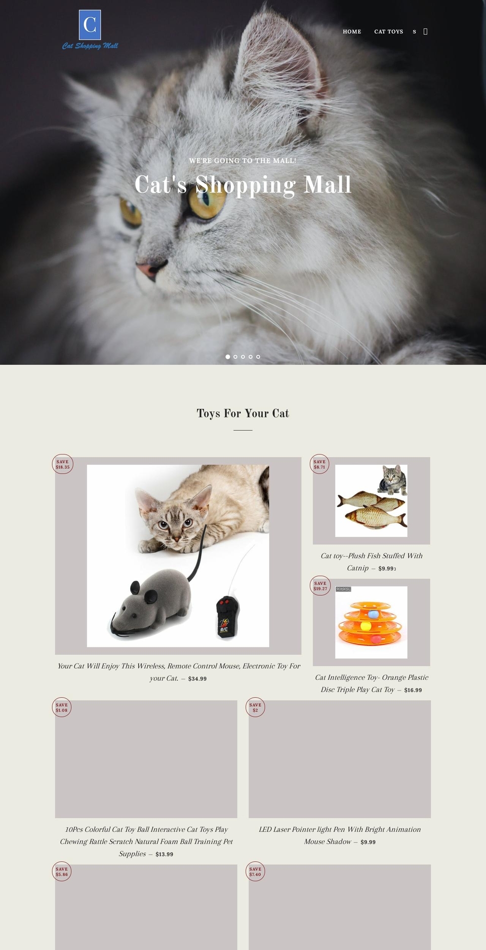 catshoppingmall.com — Shopify storefront screenshot