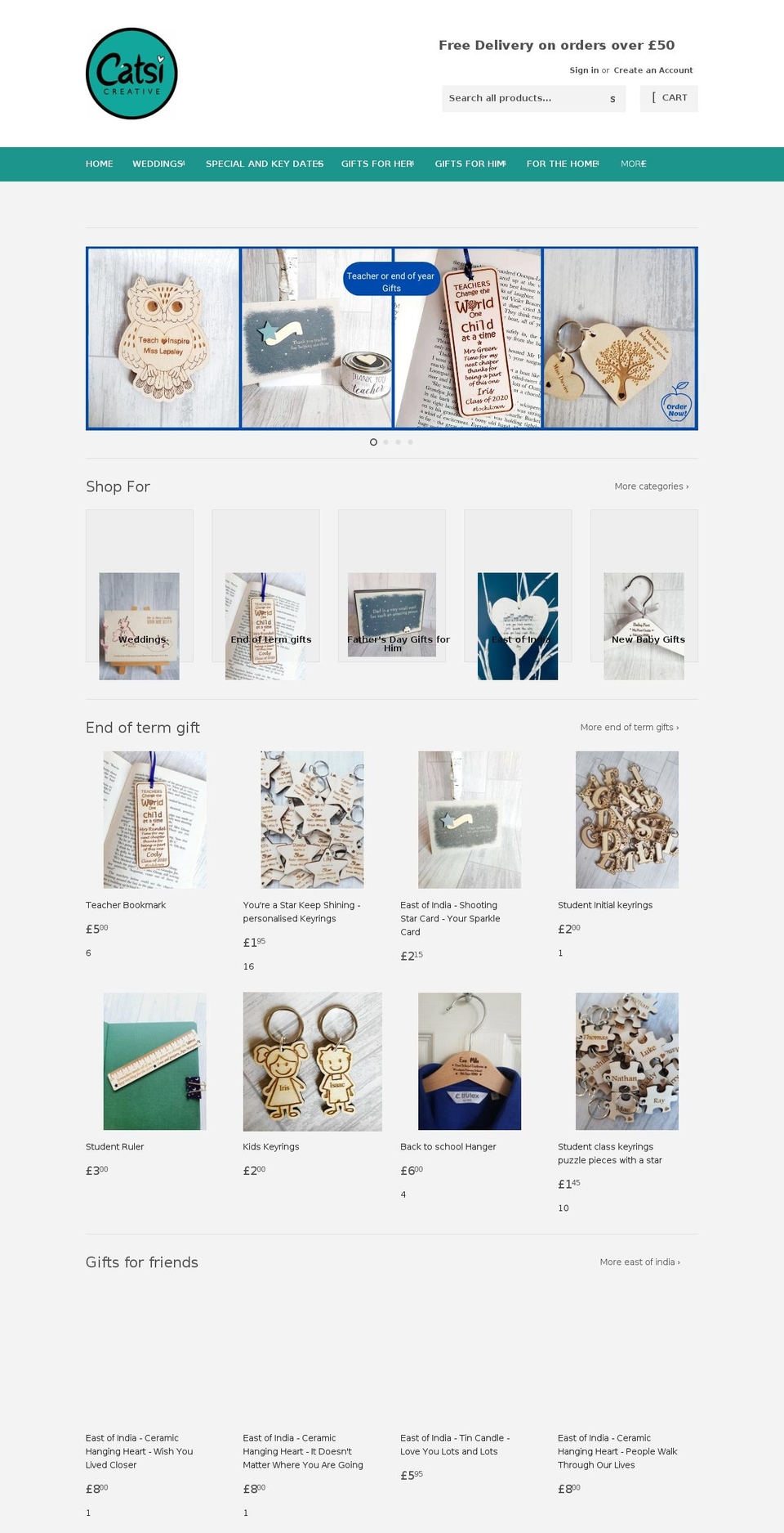 catsicreative.com shopify website screenshot