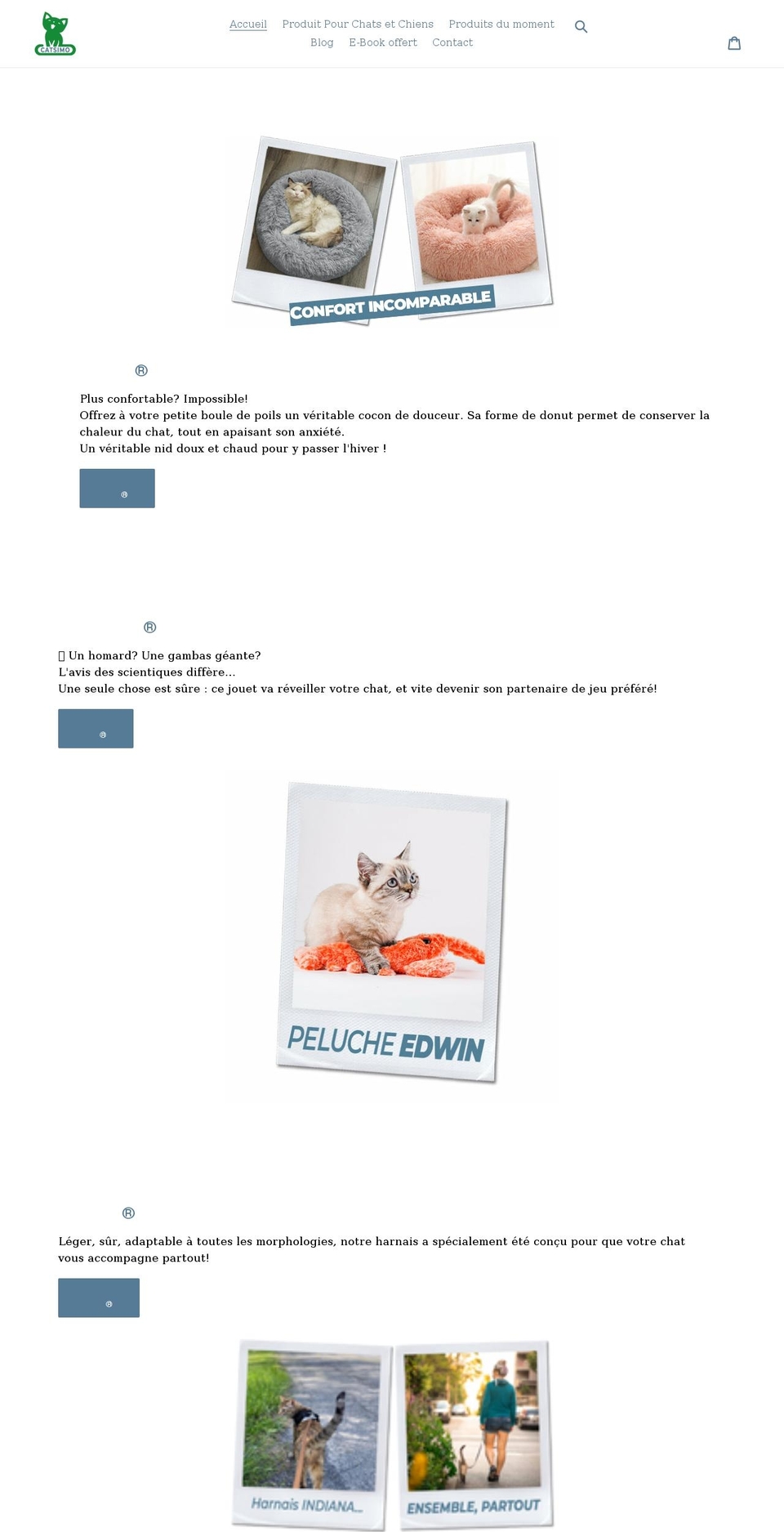 catsimo.com shopify website screenshot