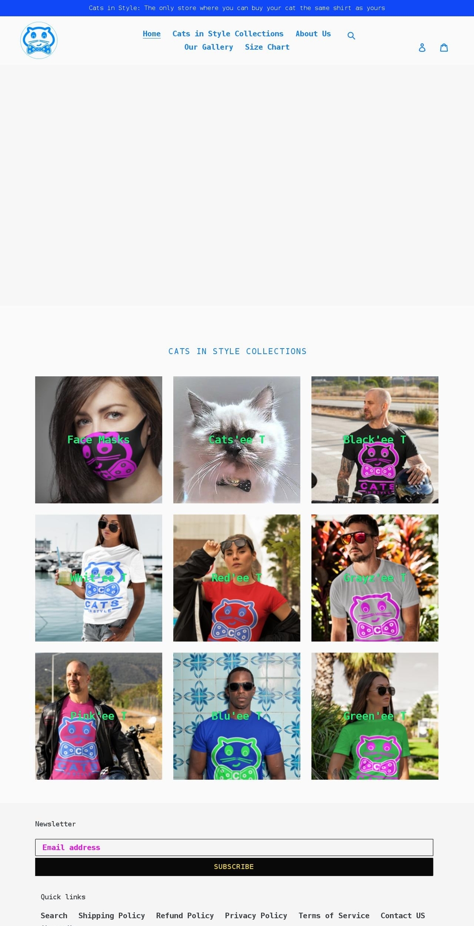 catsinstyle.com shopify website screenshot