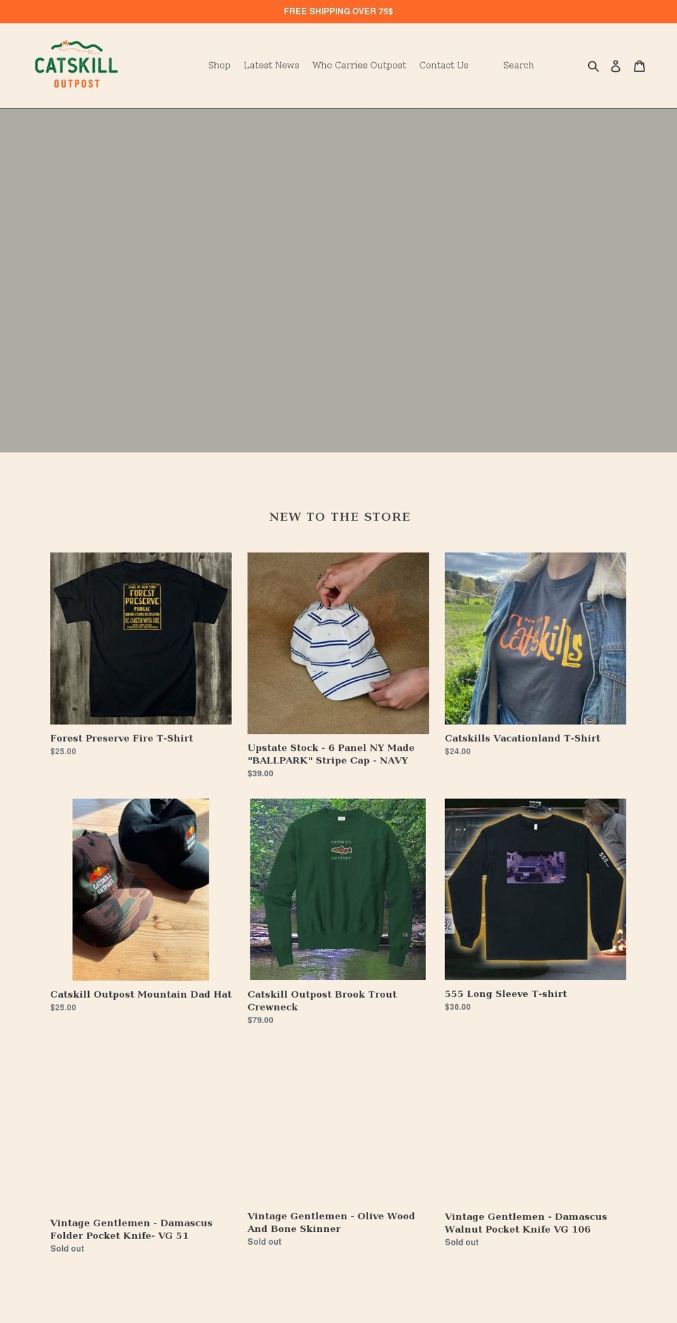catskilloutpost.com shopify website screenshot