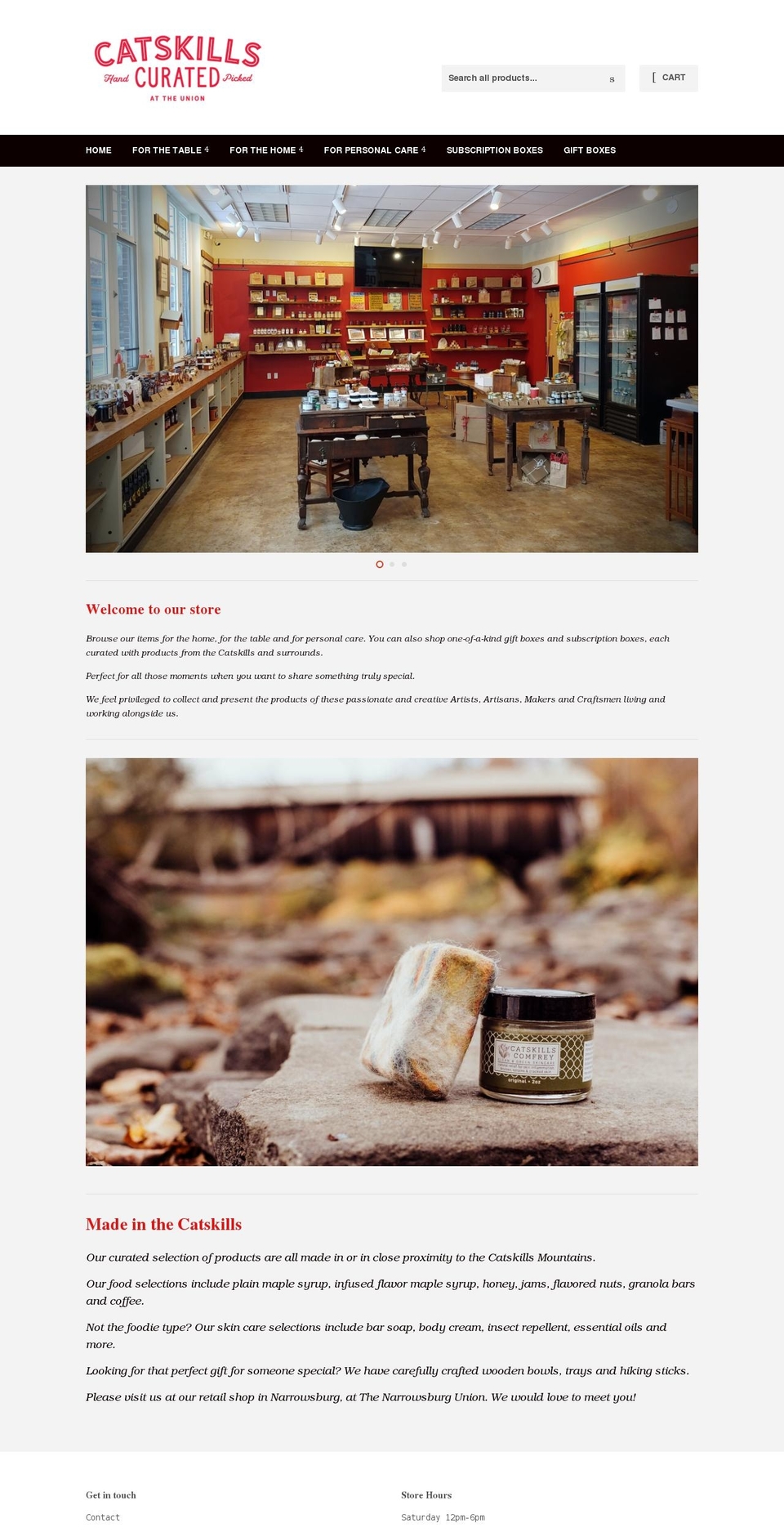 catskillscurated.com shopify website screenshot