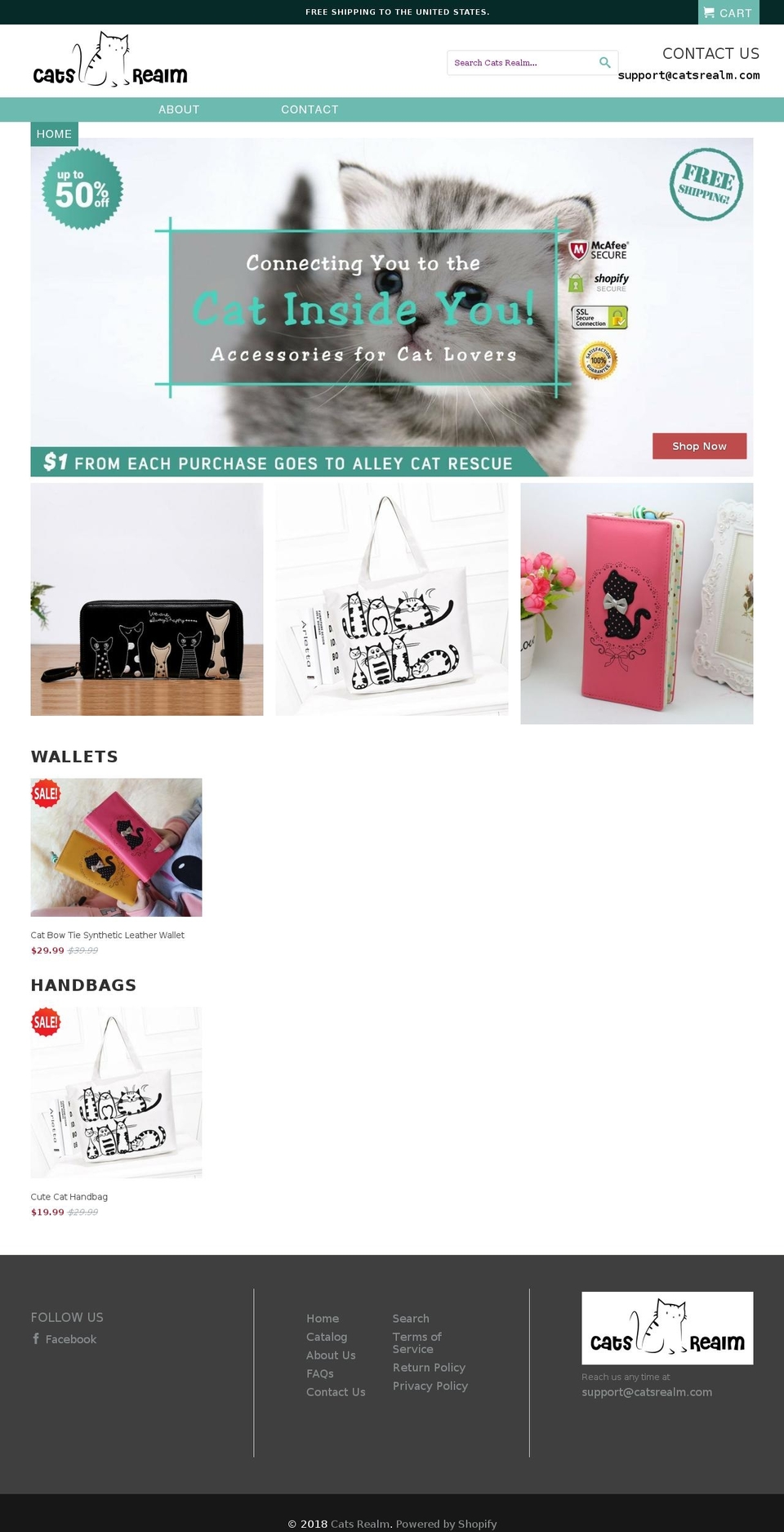 catsrealm.com — Shopify storefront screenshot