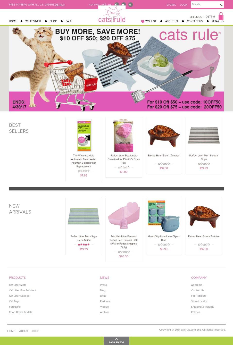 catsrule.com shopify website screenshot