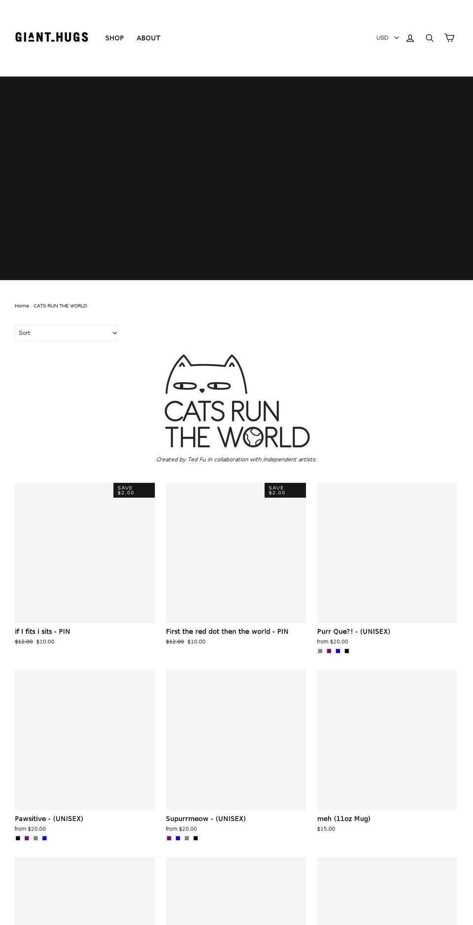 GH2 Motion Shopify theme site example catsruntheworld.com