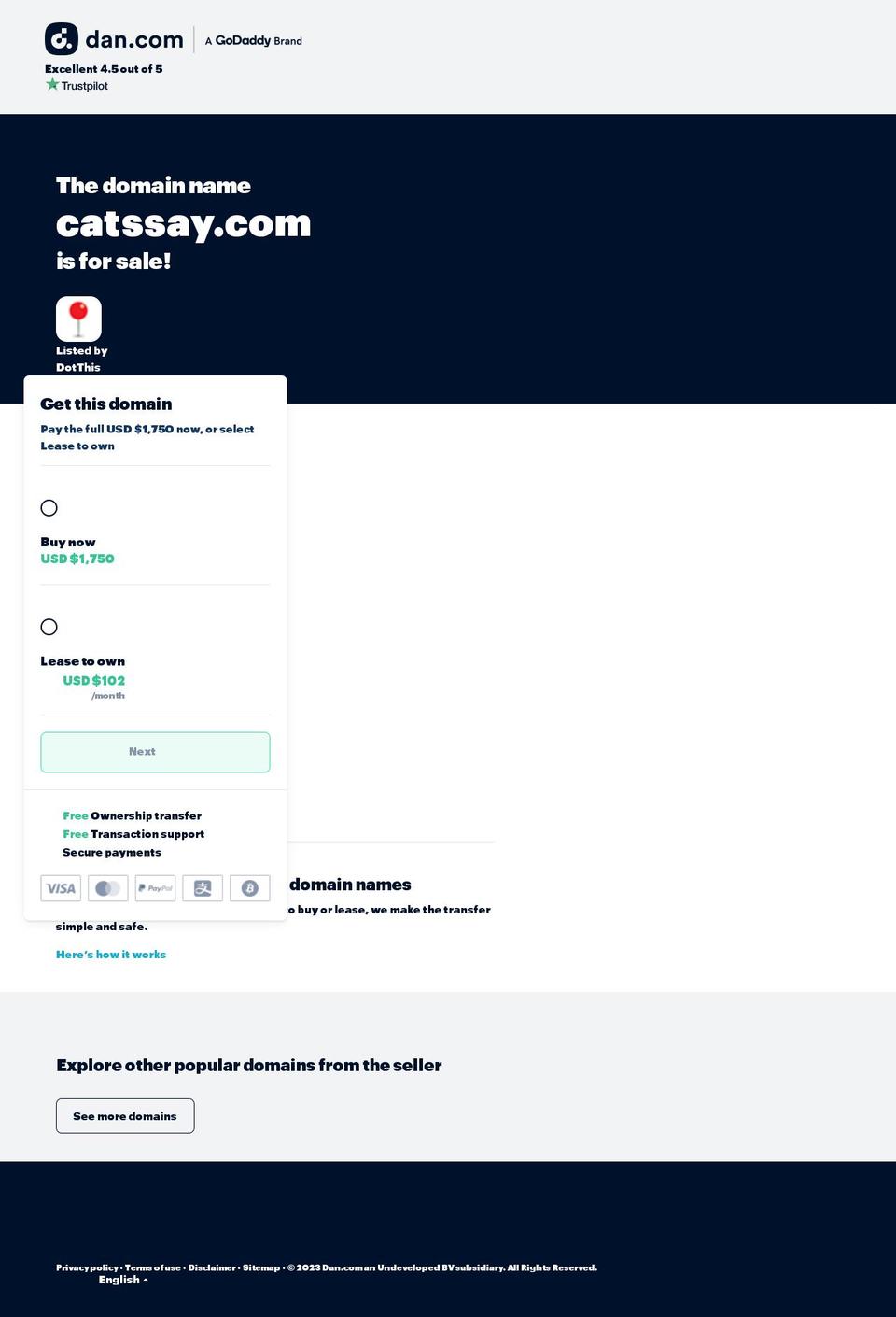 catssay.com — Shopify storefront screenshot
