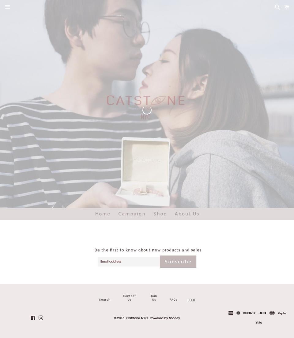 catstonenyc.com shopify website screenshot