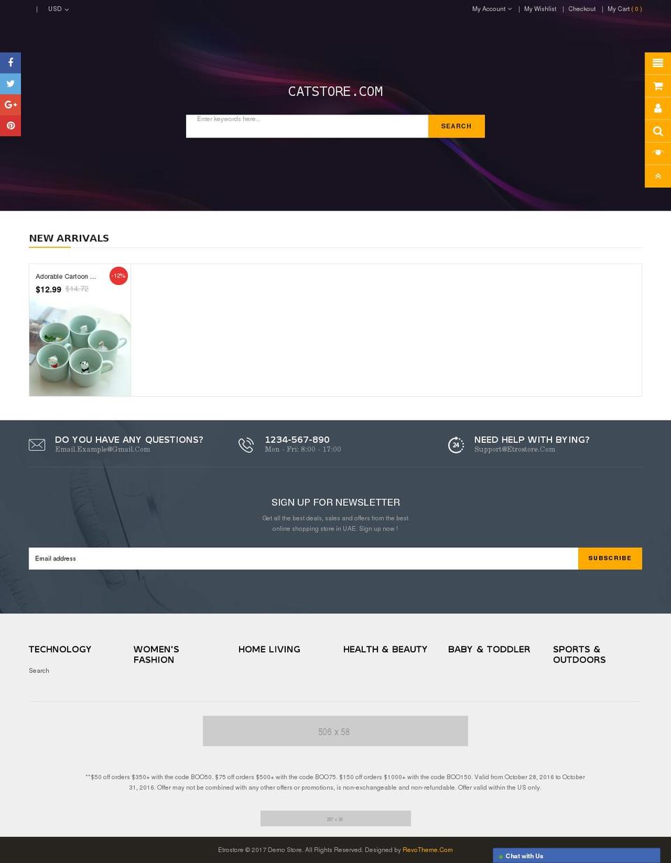 etrostore-home-5 Shopify theme site example catstore.com