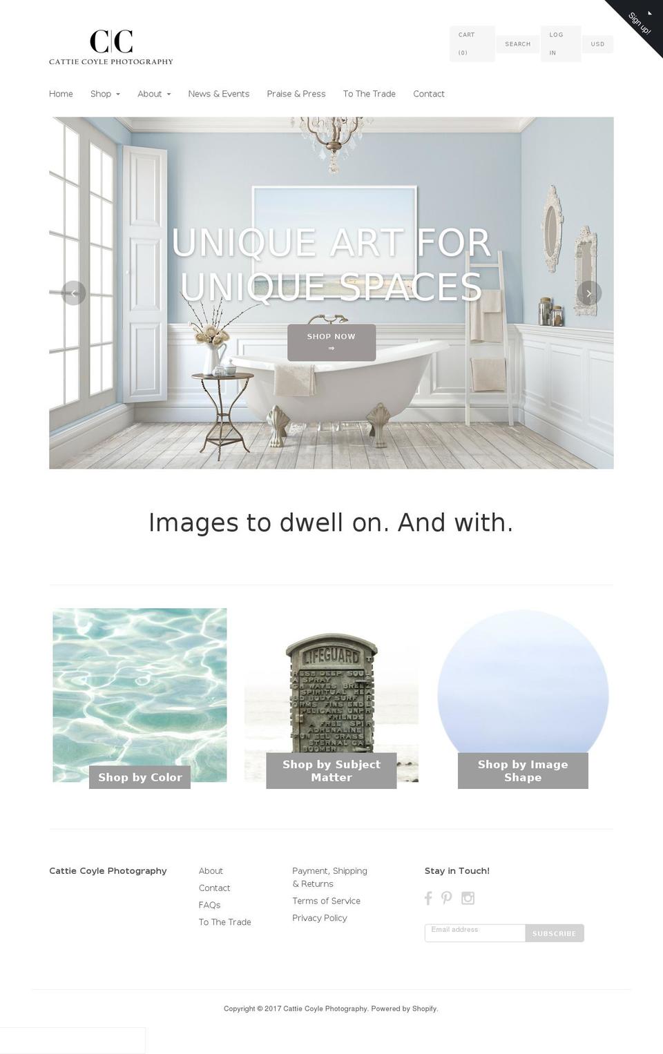 cattiecoyle.com shopify website screenshot