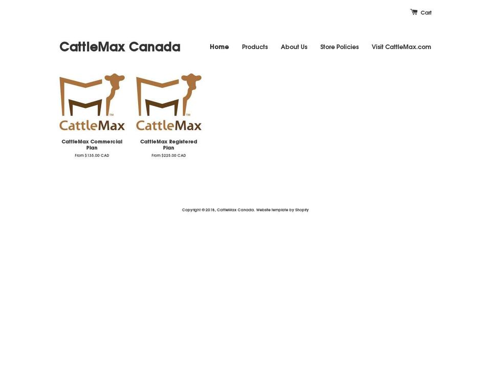 cattlemax.ca shopify website screenshot