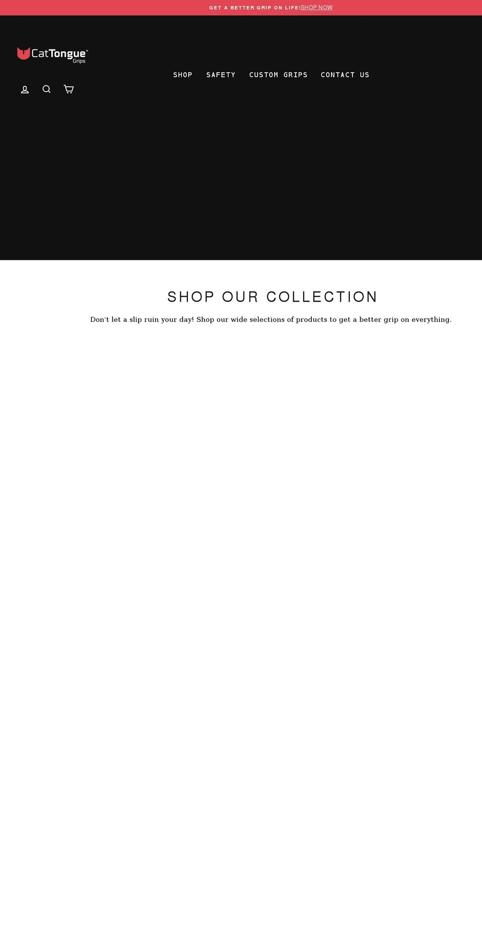 cattonguegrips.com shopify website screenshot