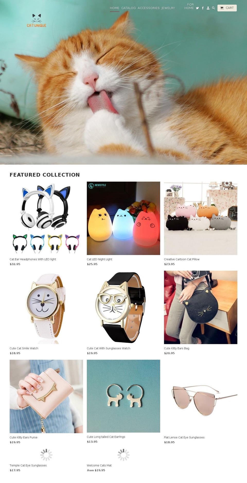 catunique.com shopify website screenshot