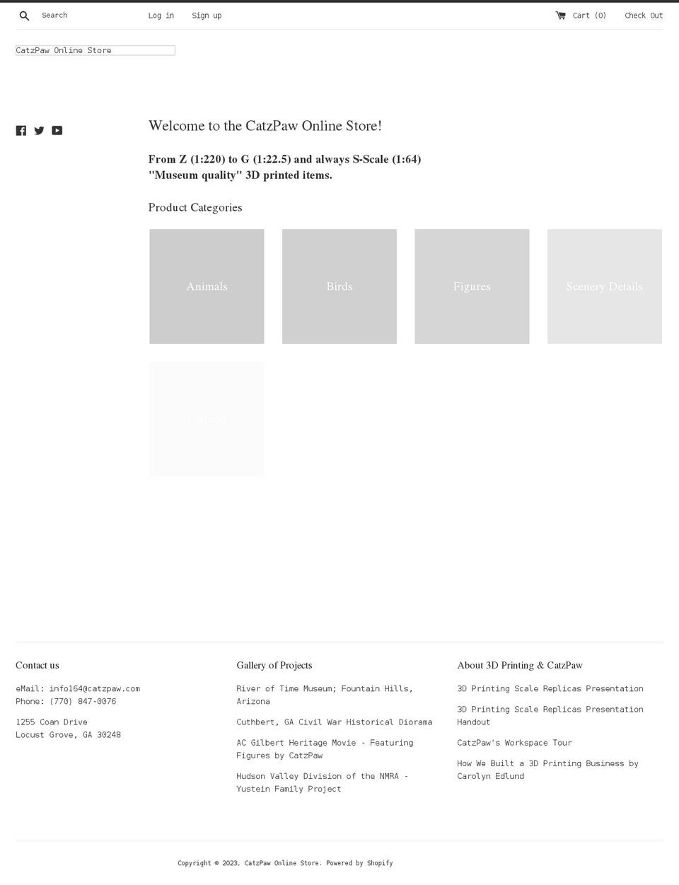 catzpawstore.myshopify.com shopify website screenshot