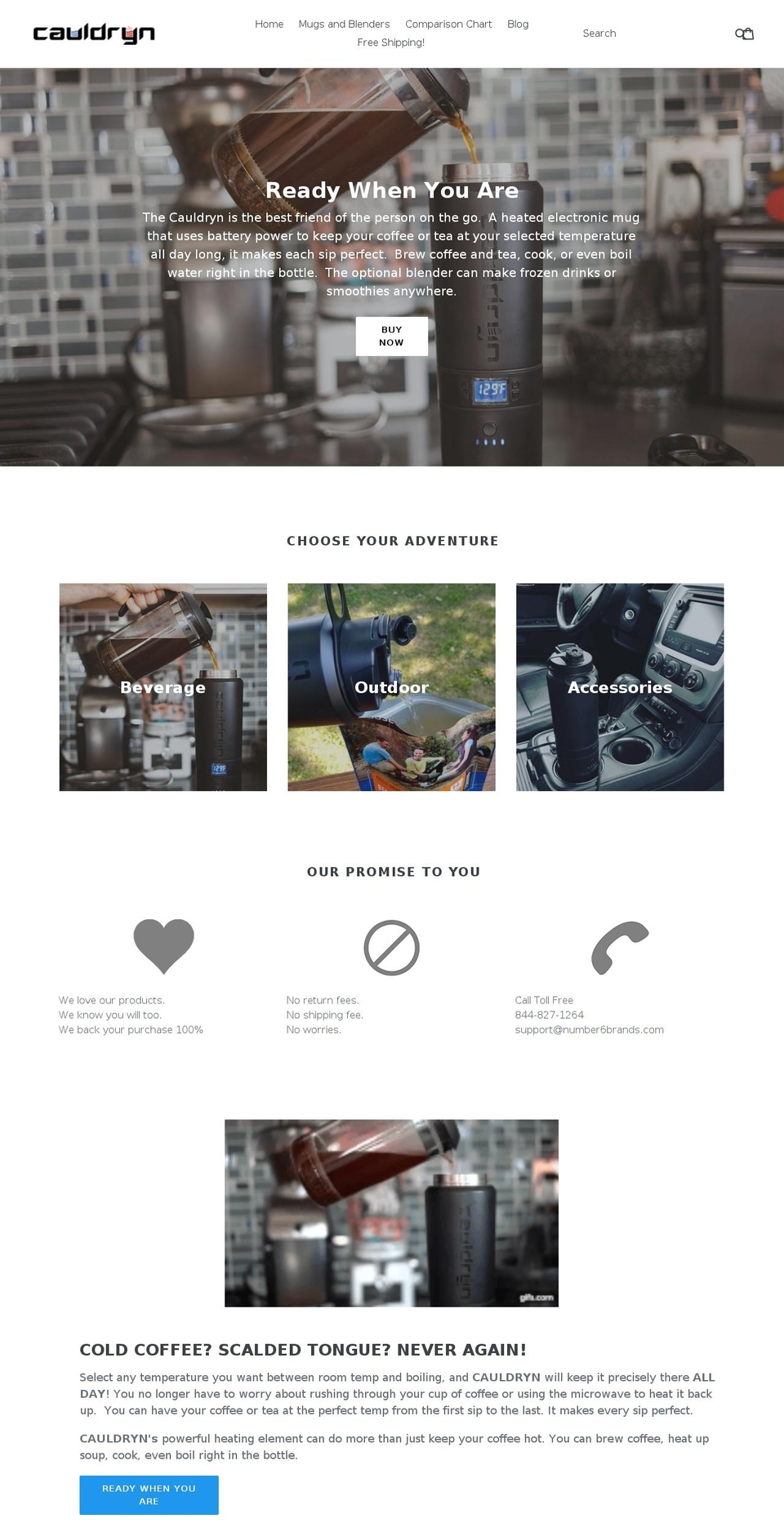 cauldryn.com shopify website screenshot
