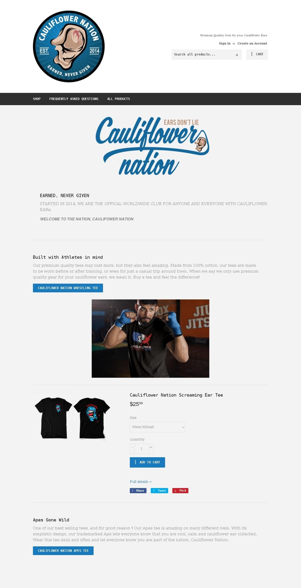cauliflowernation.com shopify website screenshot