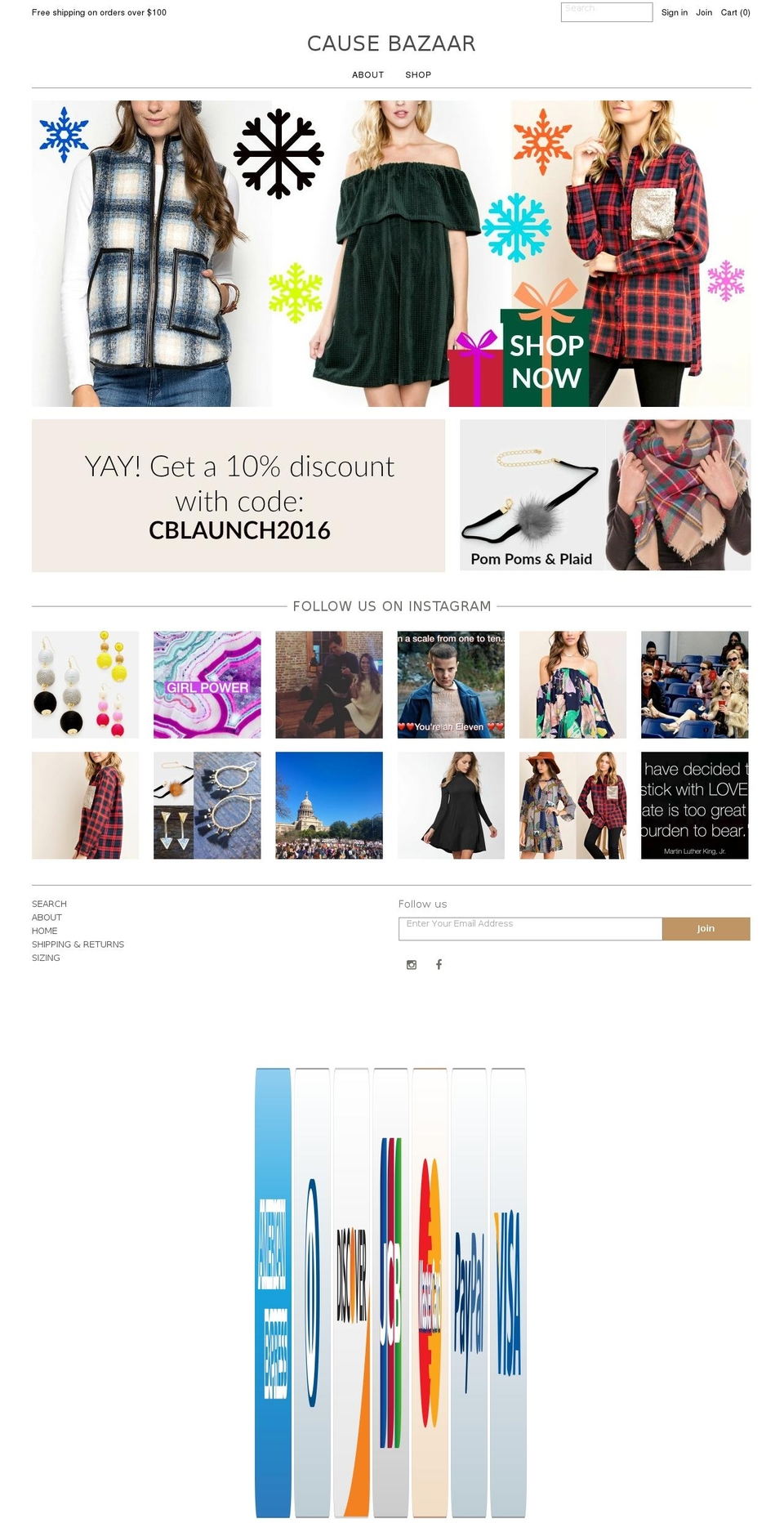 causebazaar.com shopify website screenshot