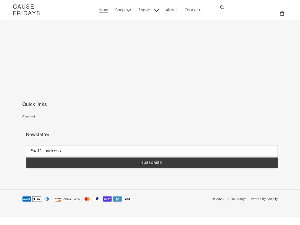 causefridays.com shopify website screenshot
