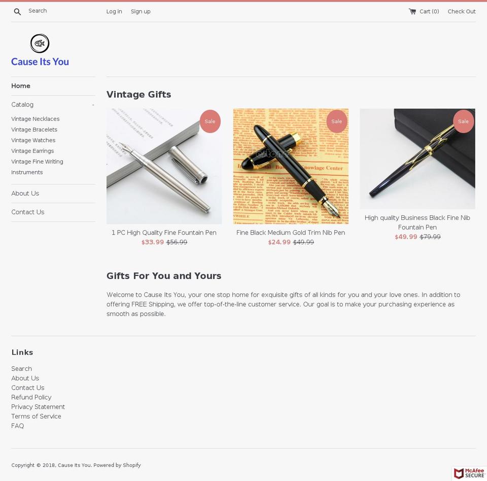 causeitsyou.com — Shopify storefront screenshot
