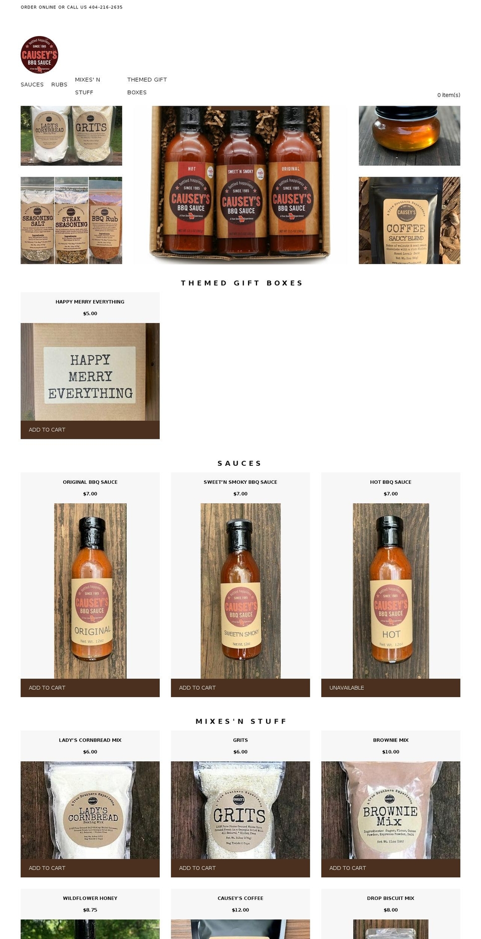 causeyfoods.com shopify website screenshot