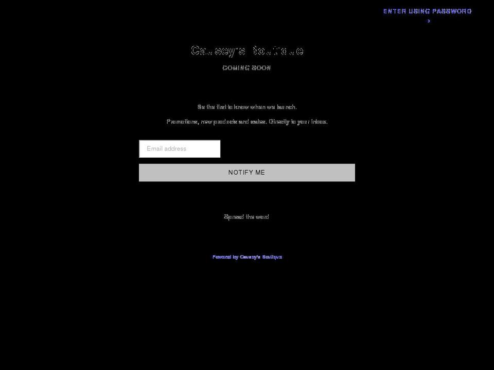causeysboutique.com shopify website screenshot