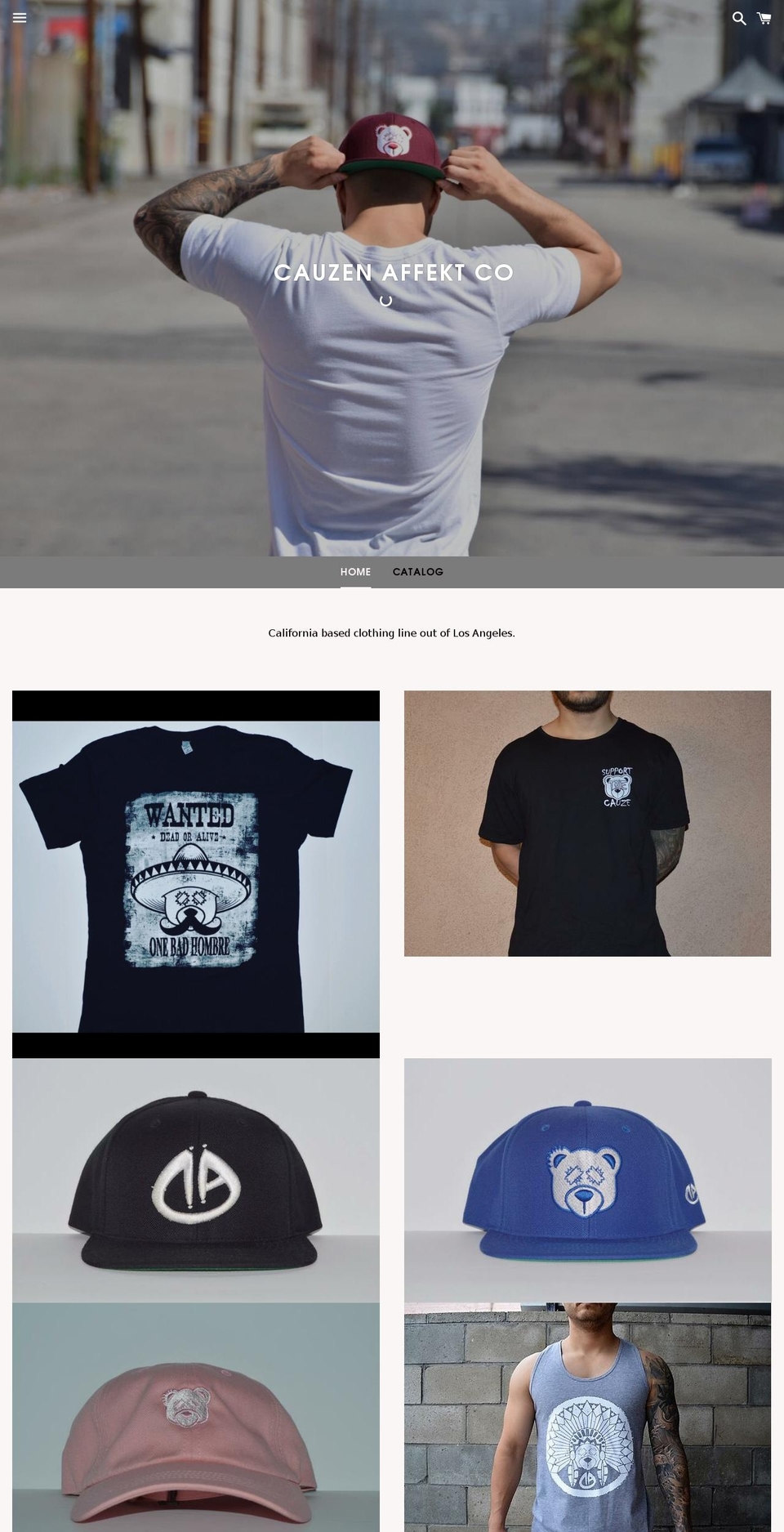 cauzenaffektco.com — Shopify storefront screenshot