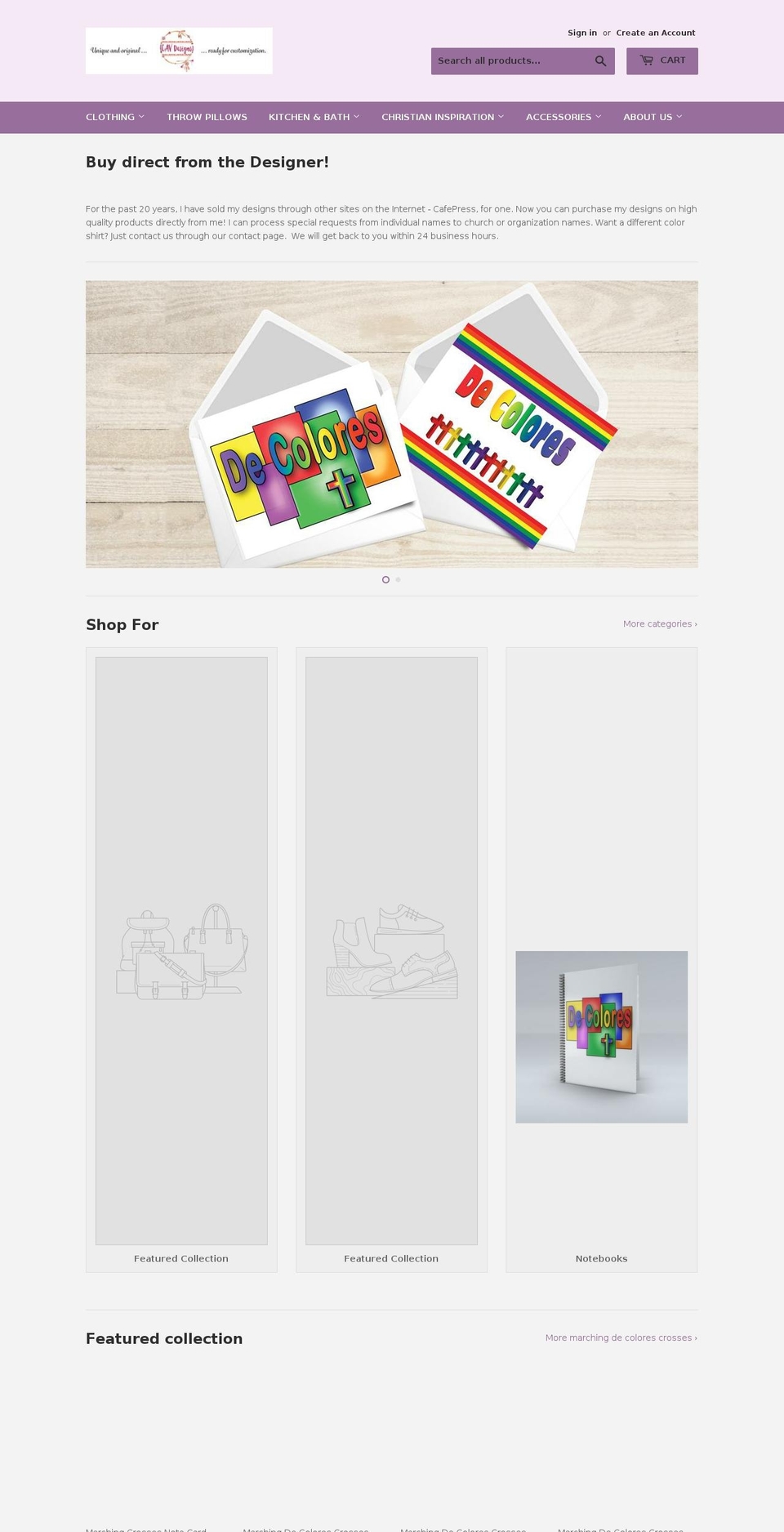 cav-designs.com — Shopify storefront screenshot