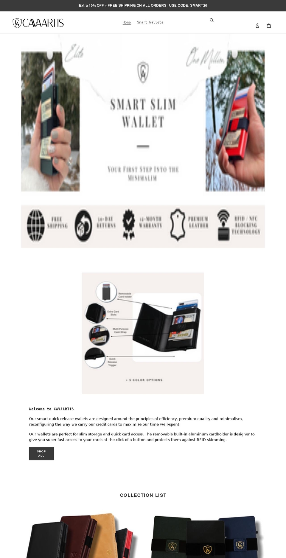 cavaartis.com shopify website screenshot