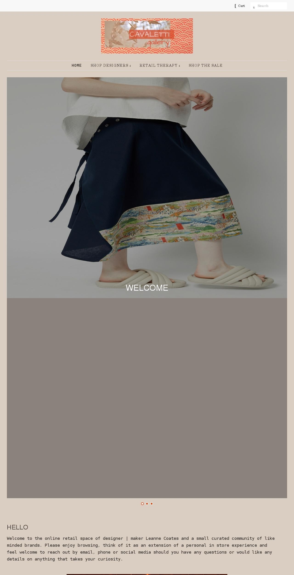 cavalettigallery.com shopify website screenshot