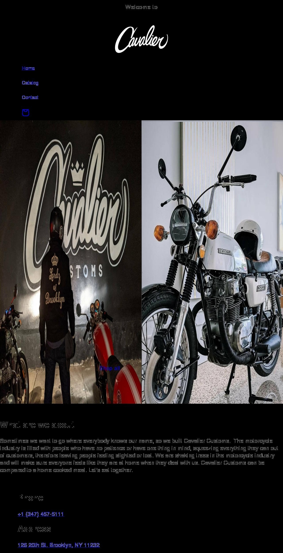 Cavalier Shopify theme site example cavaliercustoms.com