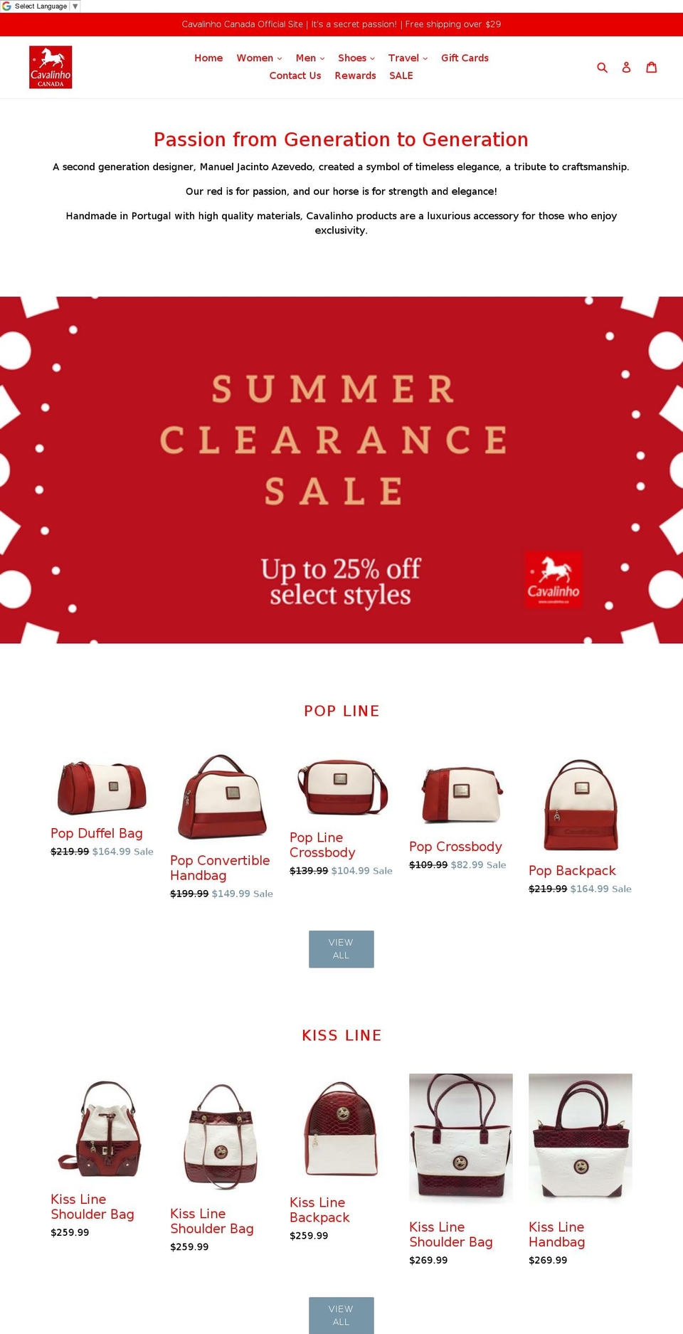 cavalinhona.com — Shopify storefront screenshot