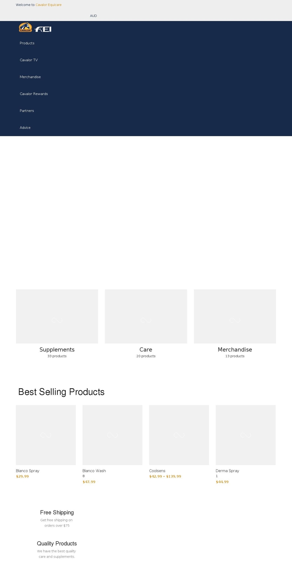 cavalorequicare.com shopify website screenshot