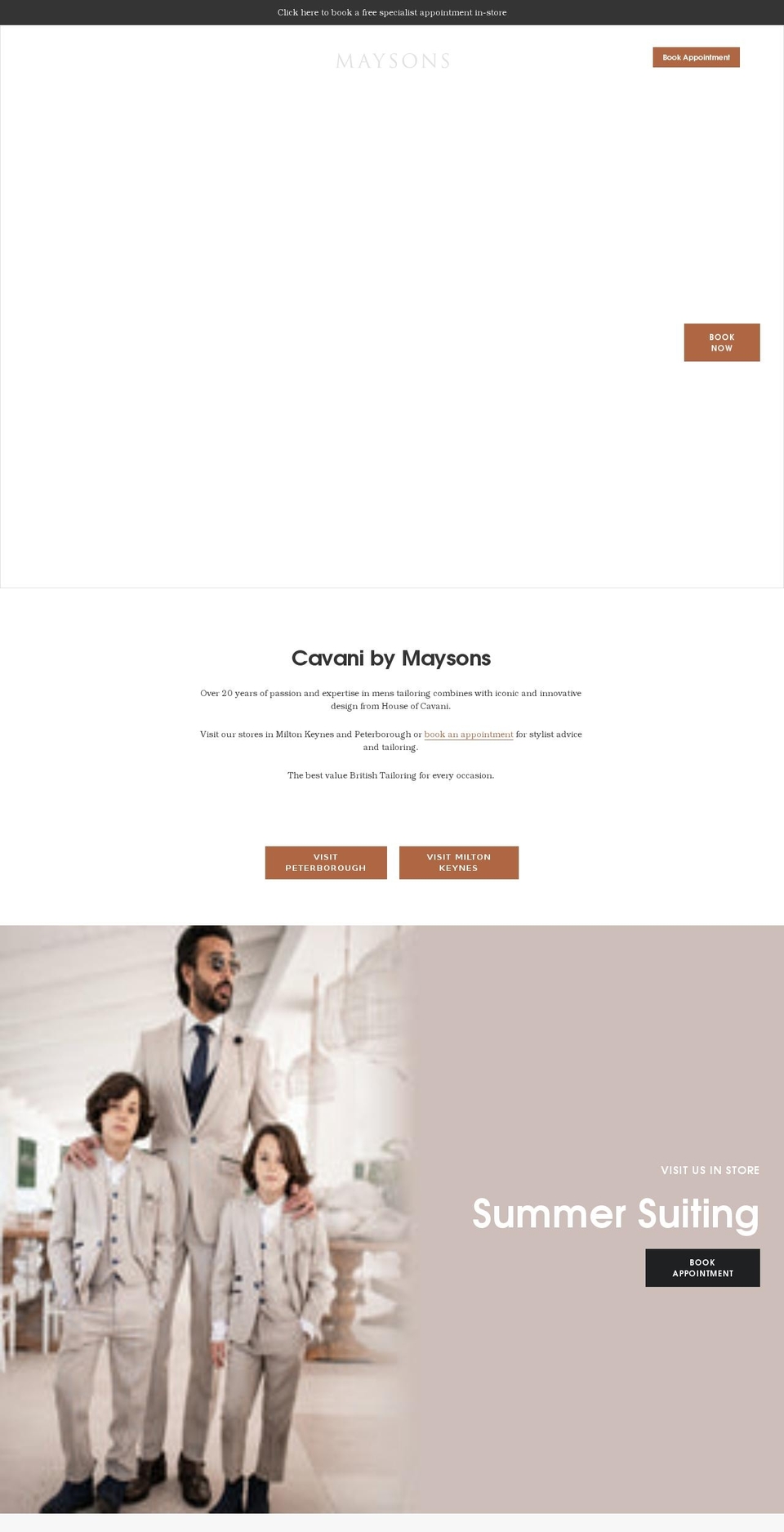 cavanibymaysons.com shopify website screenshot