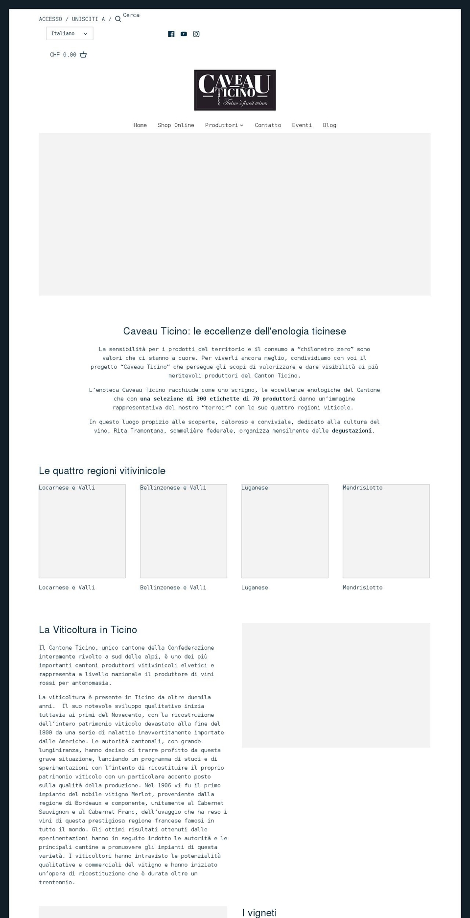 caveauticino.ch shopify website screenshot