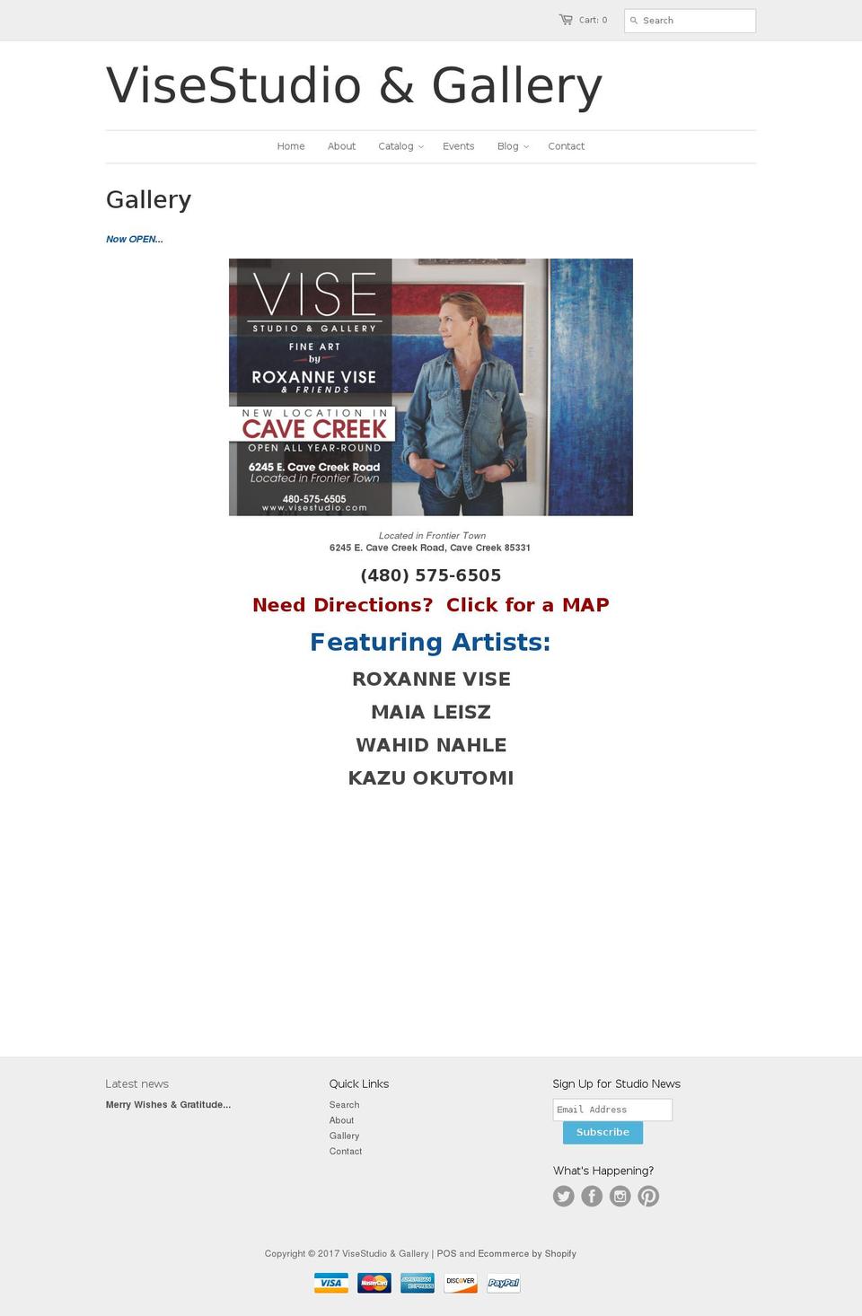 cavecreekgallery.com shopify website screenshot