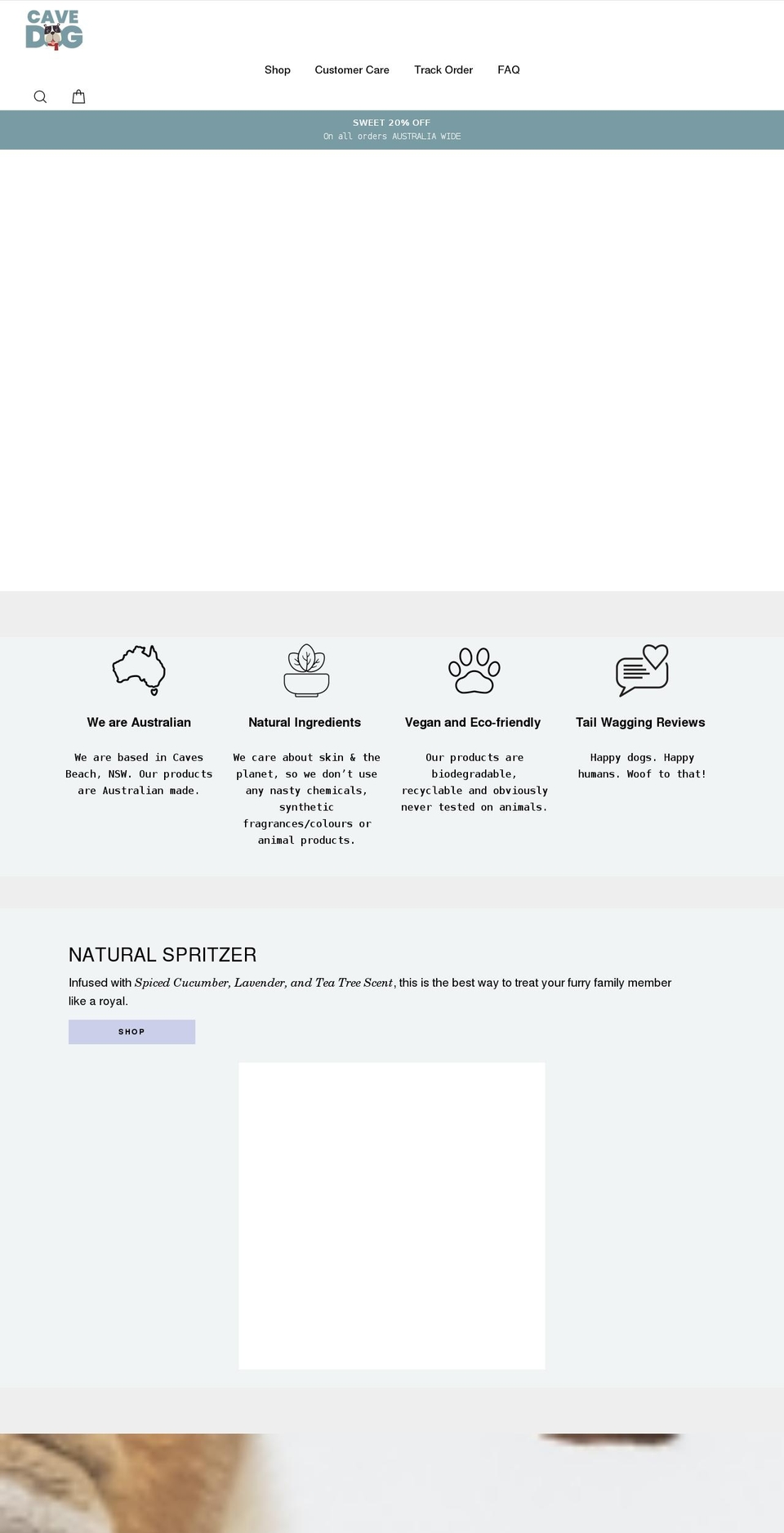 cavedog.com.au shopify website screenshot