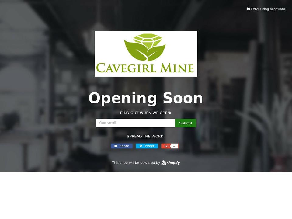 cavegirlmine.com — Shopify storefront screenshot