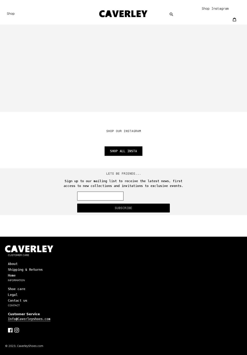 caverleyshoes.com shopify website screenshot